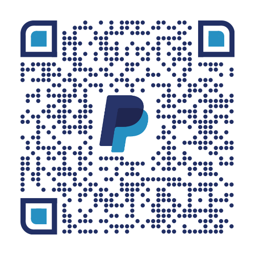 Scan to support via PayPal